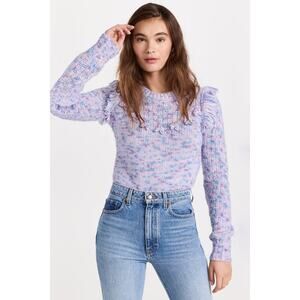 LOVESHACKFANCY Koru‎ Fringe Sweater Size Small NWOT